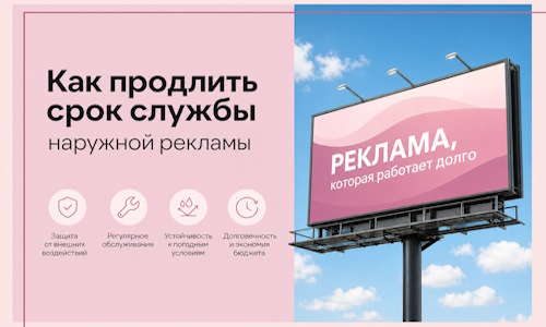 Как продлить срок службы наружной рекламы в  Ртищеве