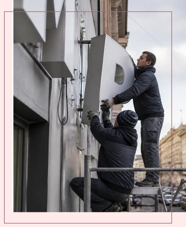 Изготовление и монтаж больших объемных букв в Ртищеве